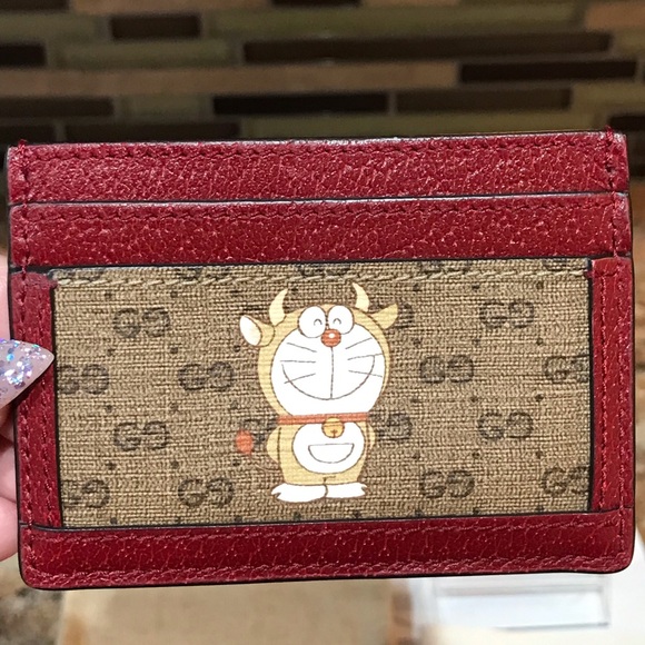 GUCCI GG x Doraemon Leather Card Holder πβ€οΈπ₯ - Picture 7 of 17
